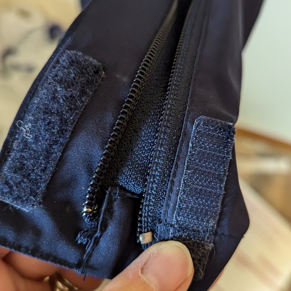 Slazenger Mens Golf Rain Pants Navy Blue Zip / Hook Loop Close Ankle, Size Large - Picture 7 of 10